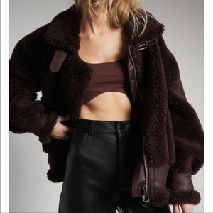 Dynamite Sherpa Aviator Jacket brand new